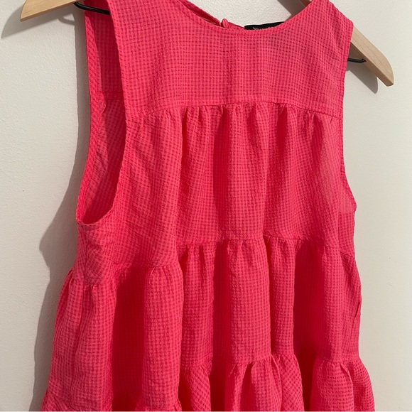 Banana Republic Pink Gingham Peplum Tank Top Sz S - Picture 6 of 11